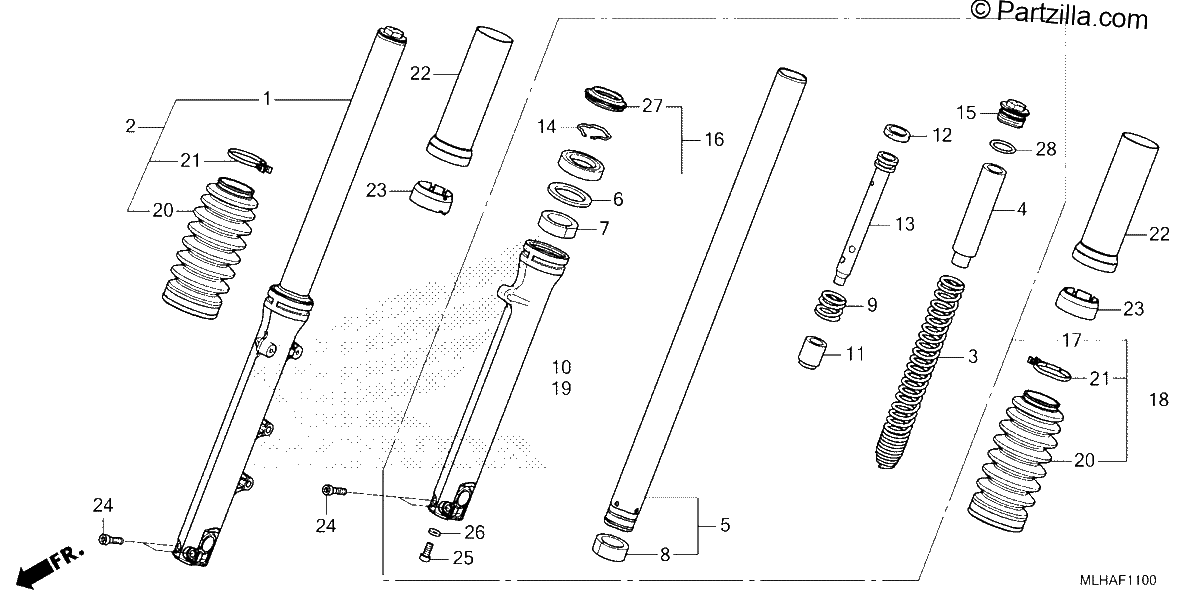 Diagrama de FRONT FORK