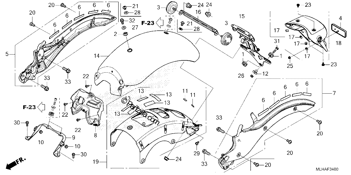 Diagrama de REAR FENDER