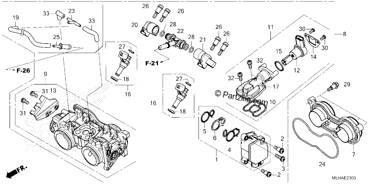 Diagrama de THROTTLE BODY