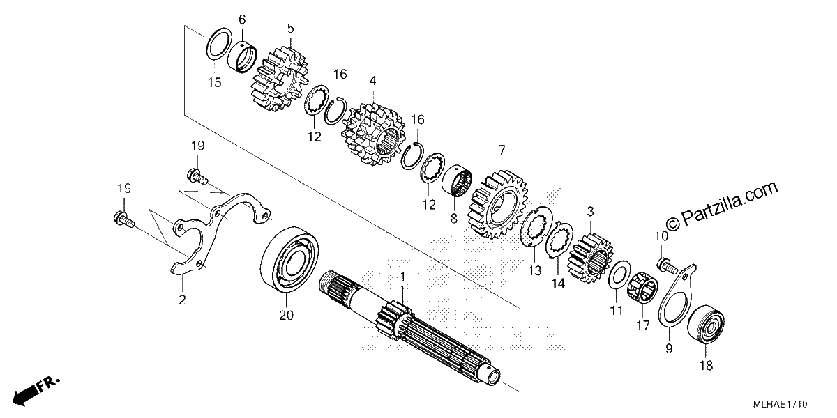 Diagrama de TRANSMISSION MAINSHAFT