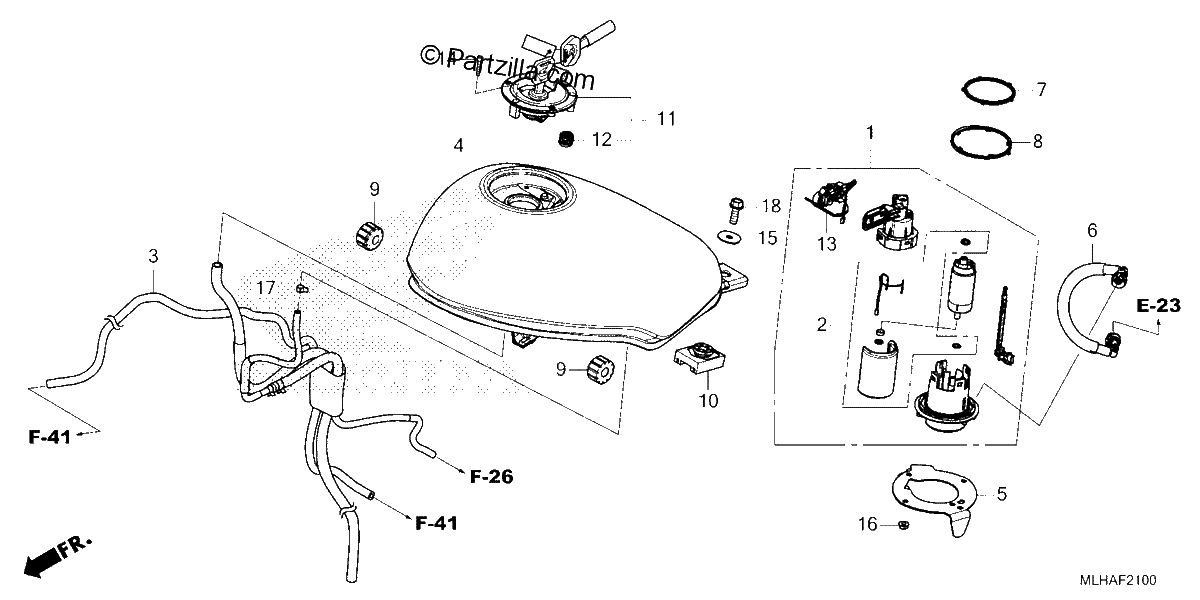 Diagrama de FUEL TANK FUEL PUMP