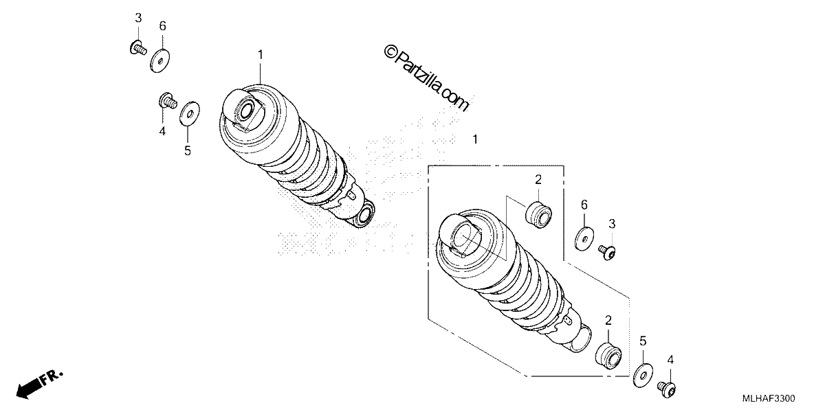 Diagrama de REAR SHOCK ABSORBER