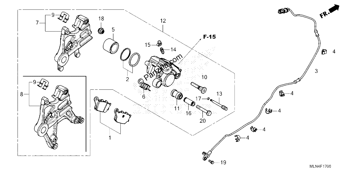 Diagrama de REAR BRAKE CALIPER
