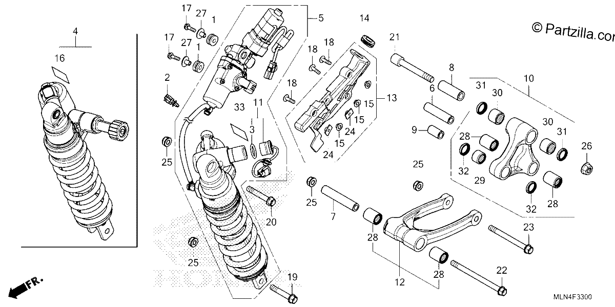 Diagrama de REAR SHOCK ABSORBER