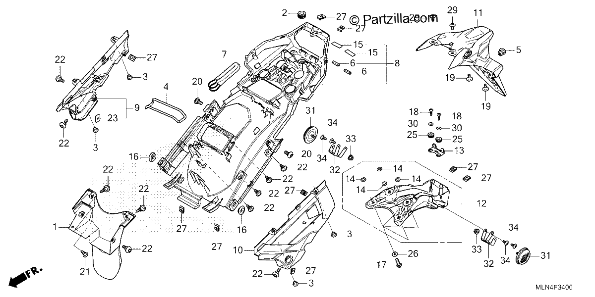 Diagrama de REAR FENDER