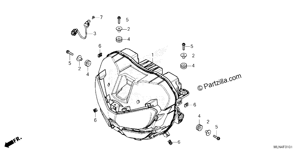 Diagrama de HEADLIGHT CRF1100A4 D4