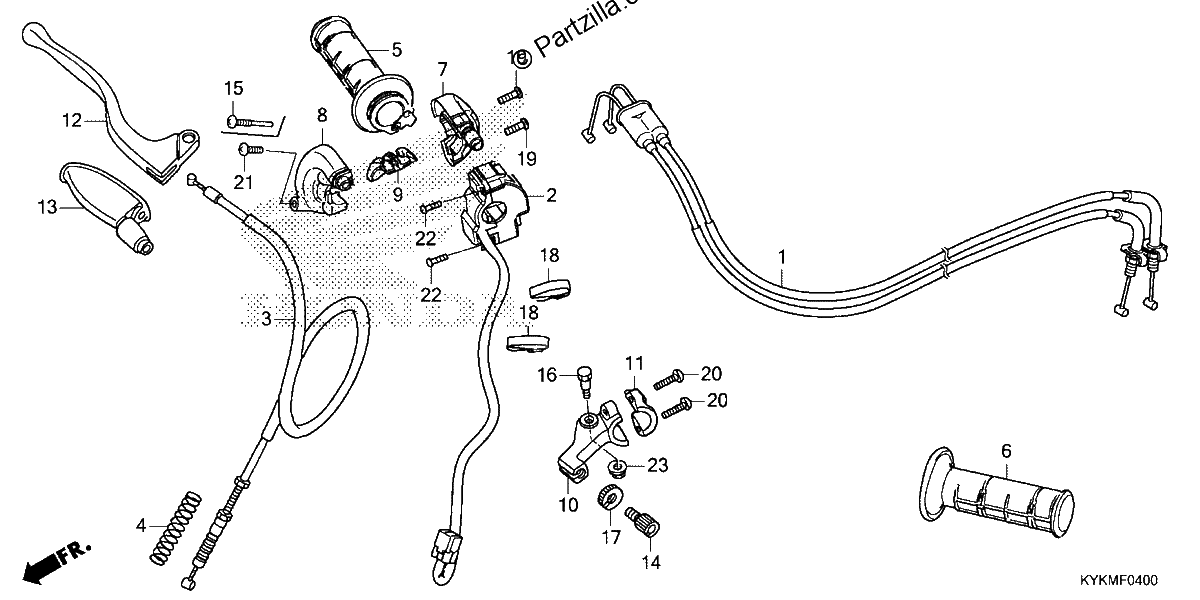 Diagrama de HANDLE LEVER SWITCH CABLE