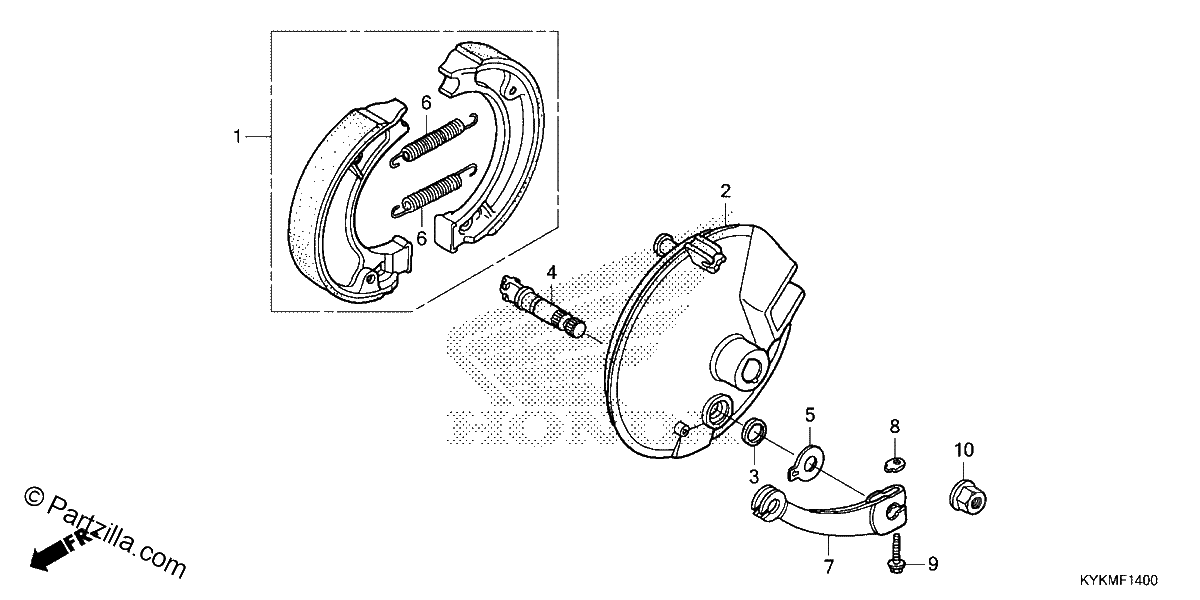 Diagrama de FRONT BRAKE PANEL