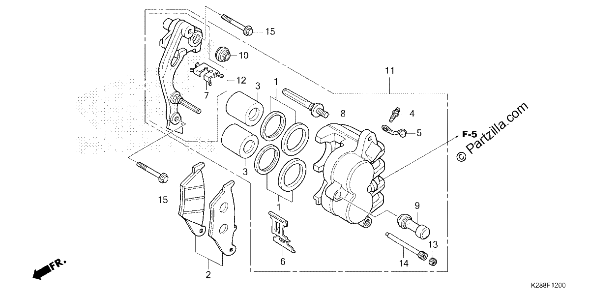 Diagrama de FRONT BRAKE CALIPER