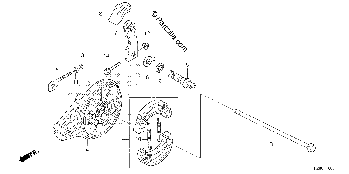 Diagrama de REAR BRAKE PANEL