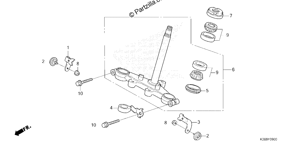 Diagrama de STEERING STEM