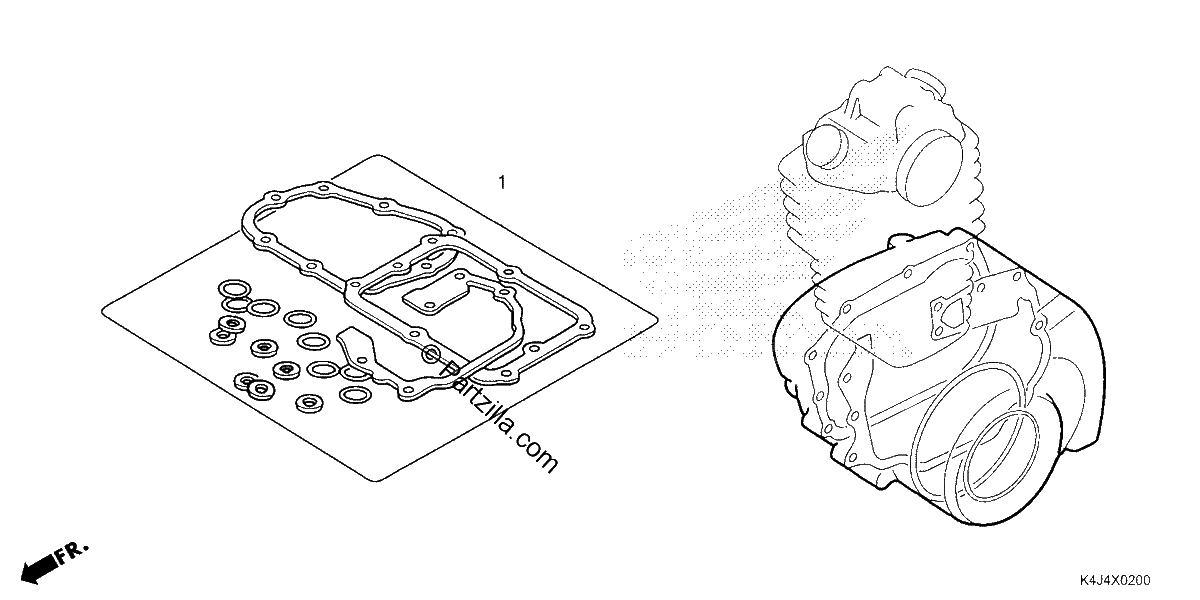 Diagrama de GASKET KIT B