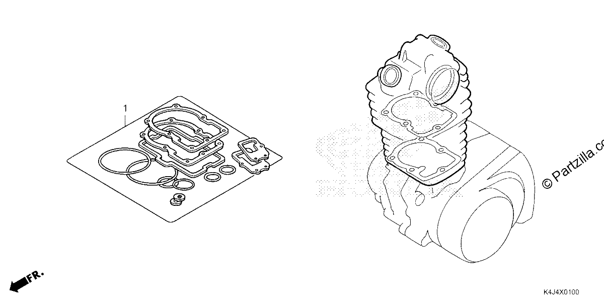 Diagrama de GASKET KIT A