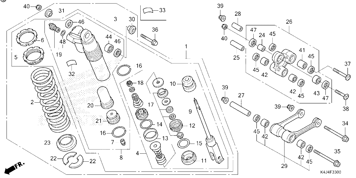 Diagrama de REAR SHOCK ABSORBER