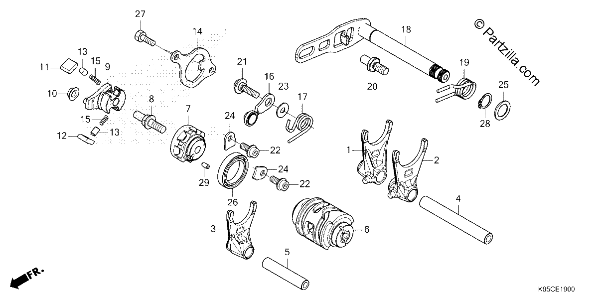 Diagrama de GEARSHIFT DRUM