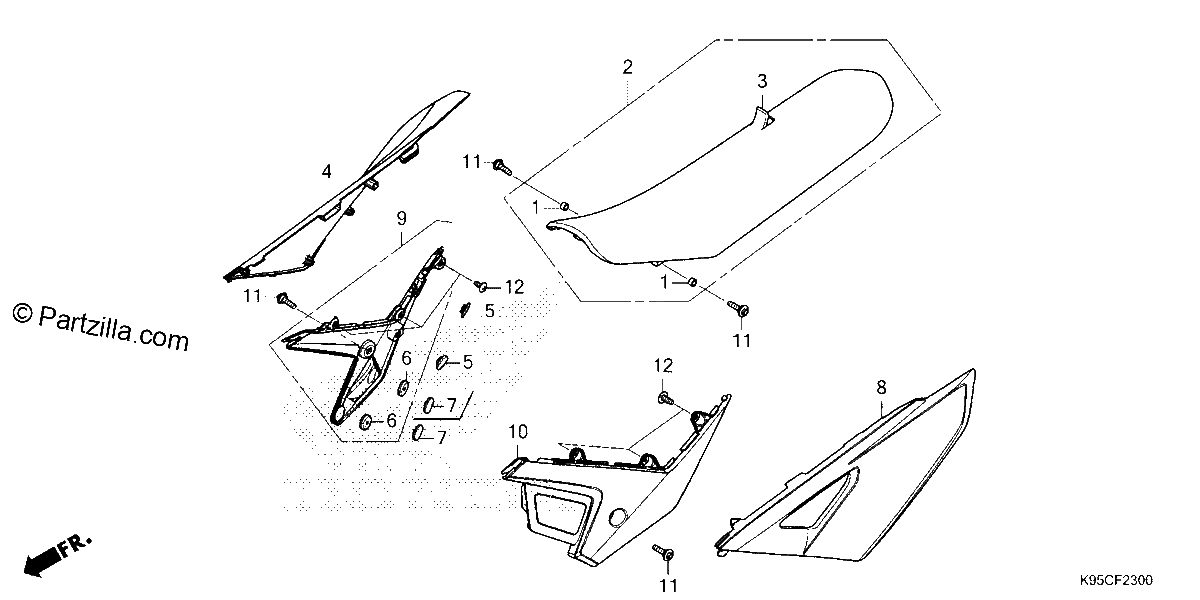 Diagrama de SEAT SIDE COVER