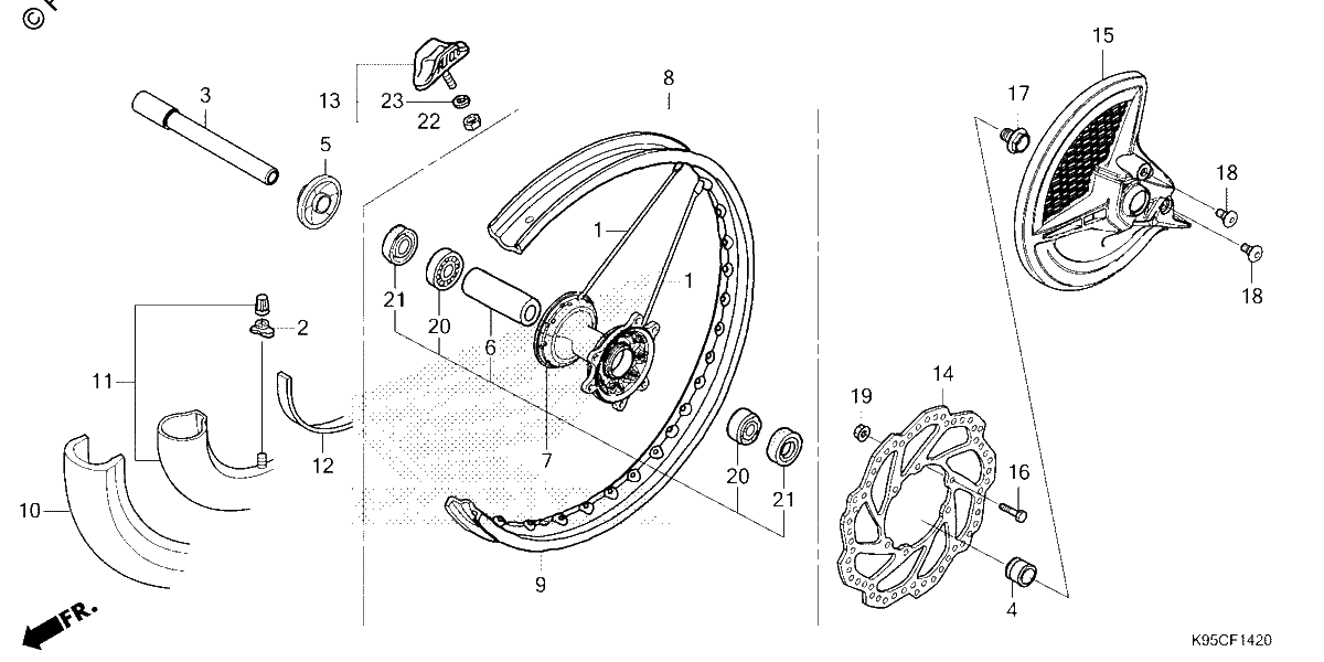 Diagrama de FRONT WHEEL