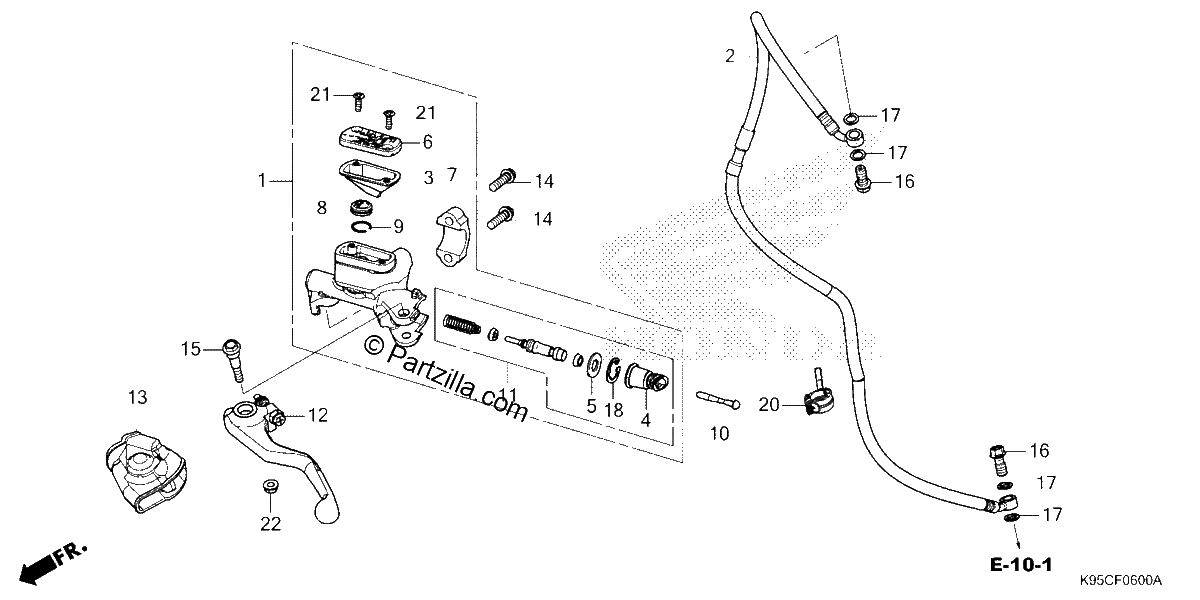 Diagrama de CLUTCH MASTER CYLINDER