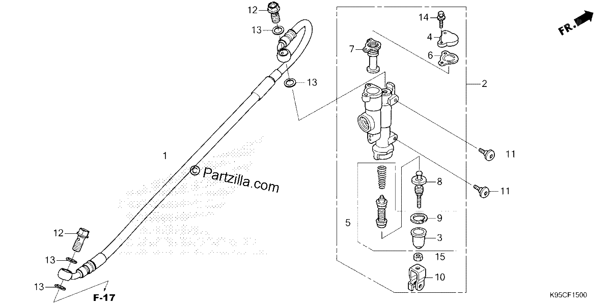 Diagrama de REAR BRAKE MASTER CYLINDER