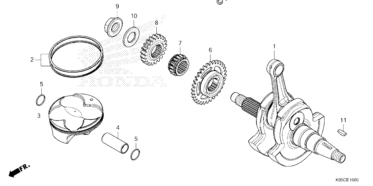 Diagrama de CRANKSHAFT PISTON