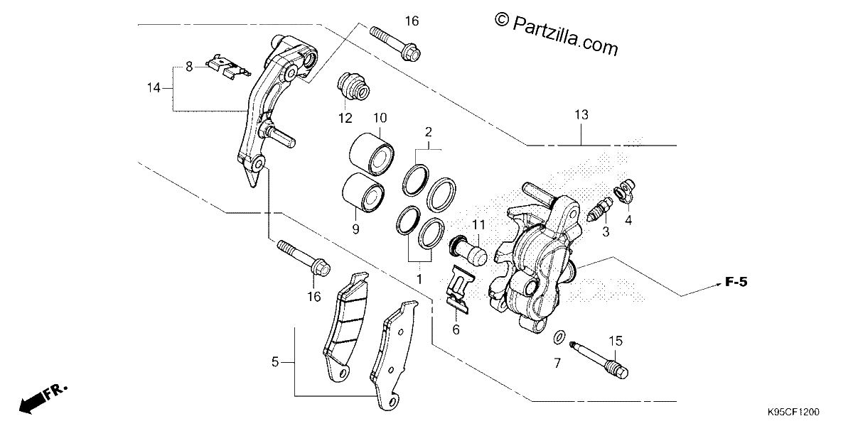 Diagrama de FRONT BRAKE CALIPER