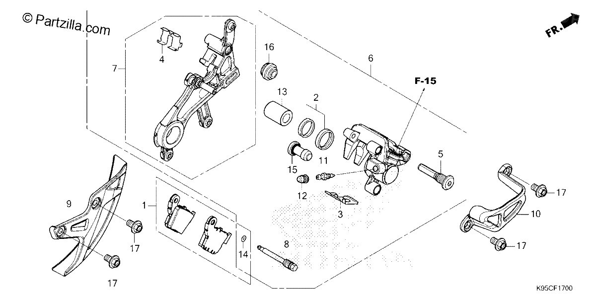 Diagrama de REAR BRAKE CALIPER