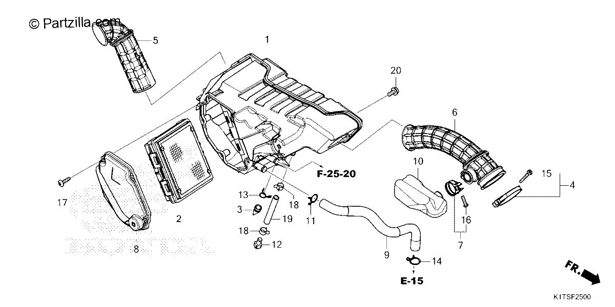 Diagrama de AIR CLEANER