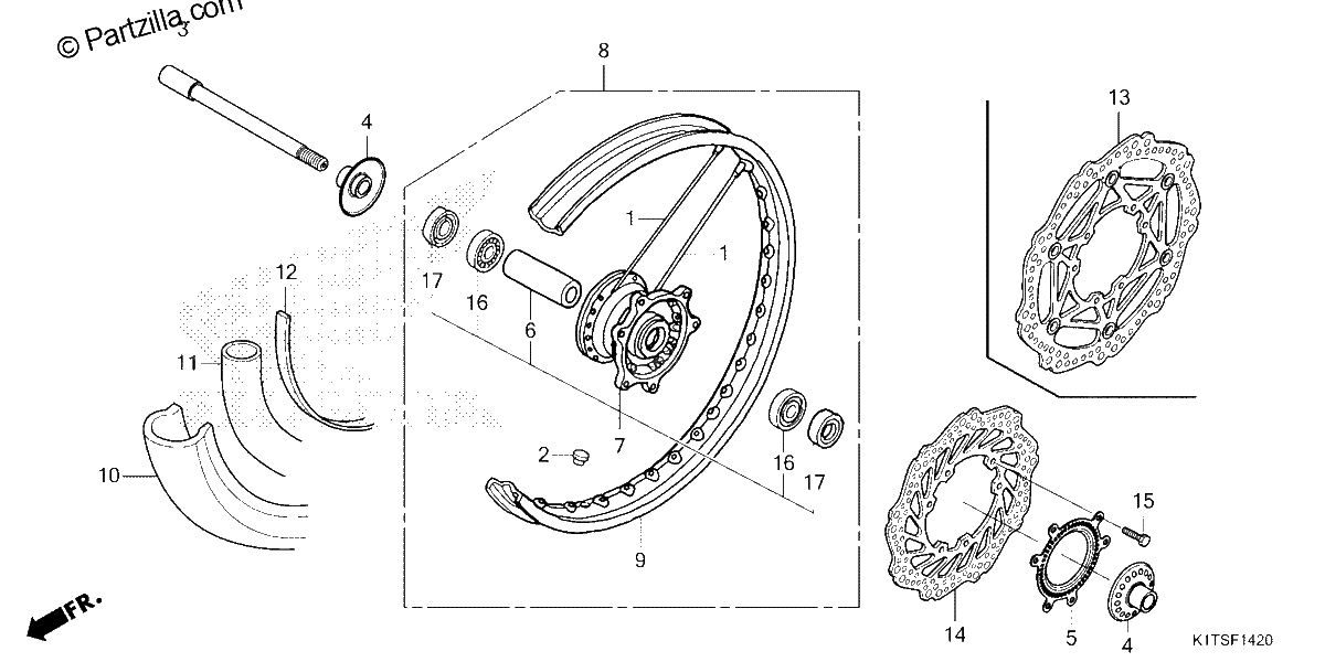Diagrama de FRONT WHEEL