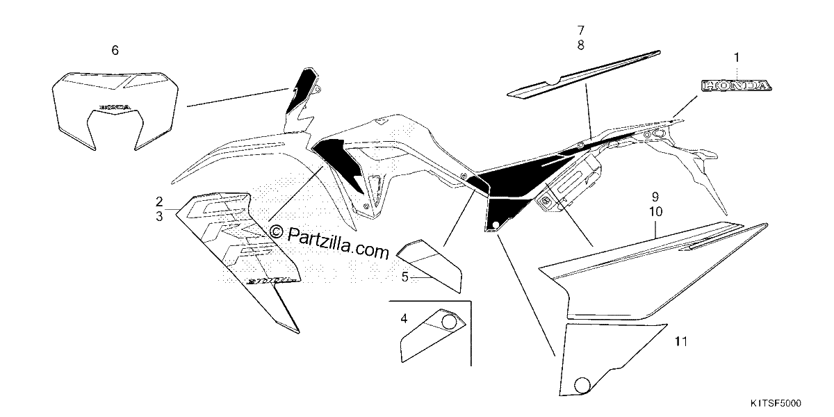 Diagrama de MARK STRIPE CRF300LA LDA
