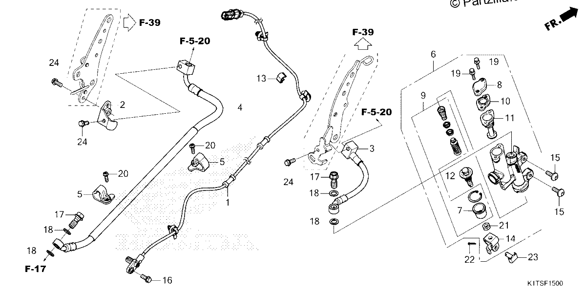 Diagrama de REAR BRAKE MASTER CYLINDER