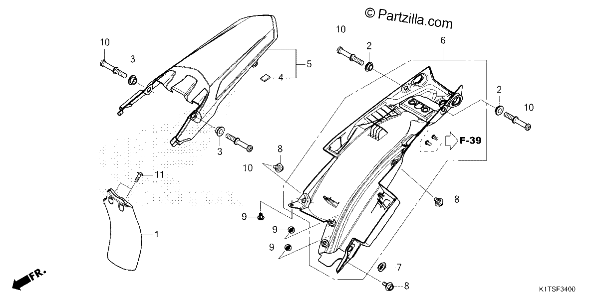 Diagrama de REAR FENDER