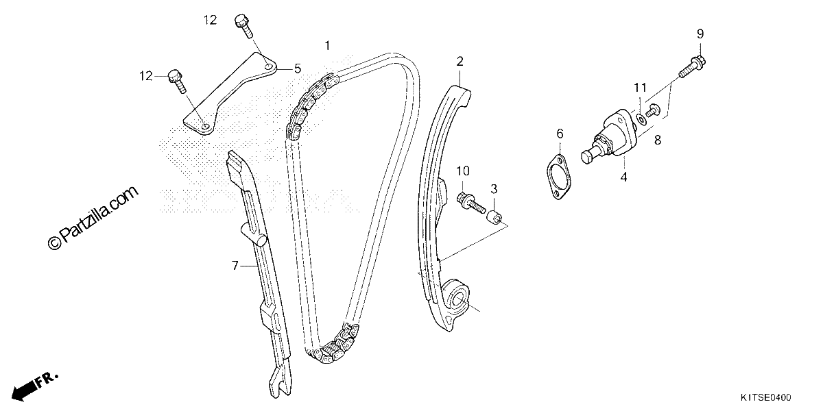 Diagrama de CAM CHAIN TENSIONER