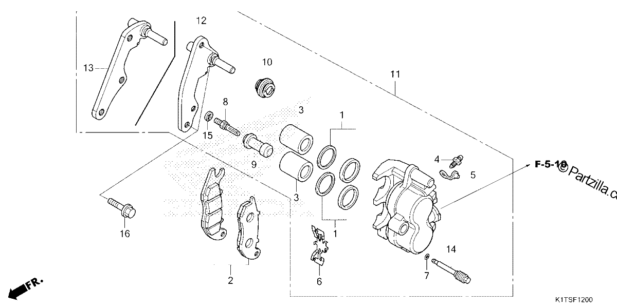 Diagrama de FRONT BRAKE CALIPER