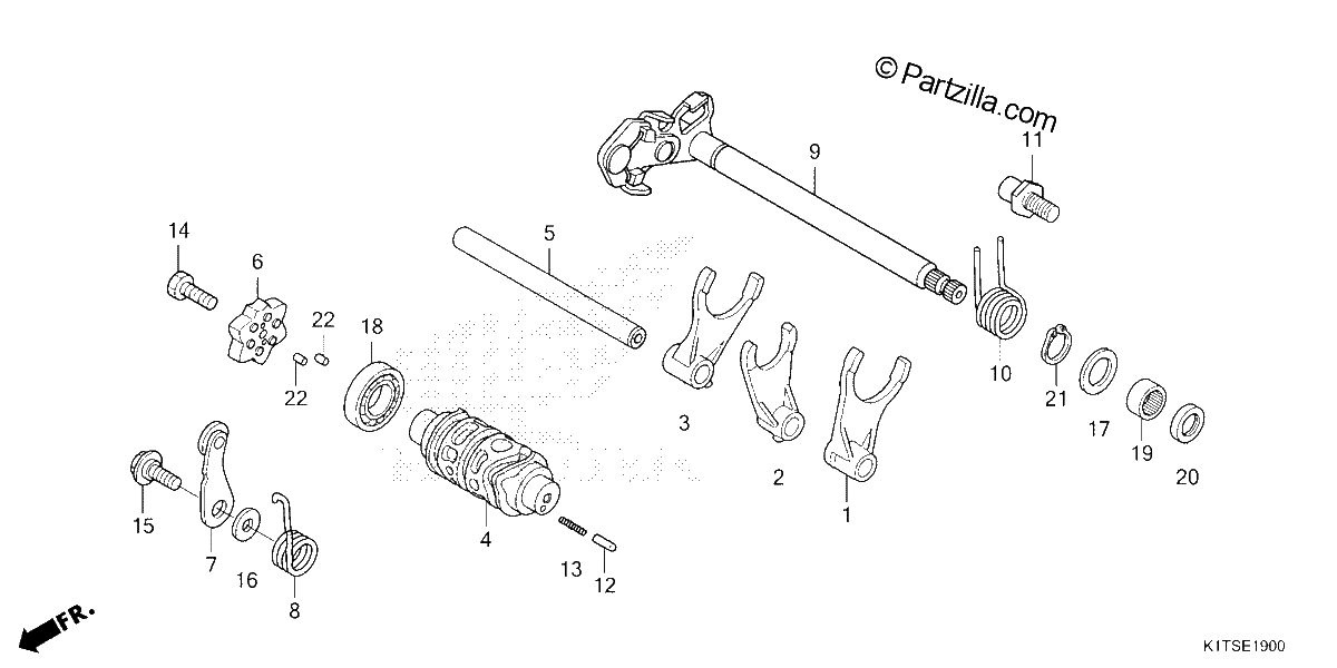 Diagrama de GEARSHIFT DRUM