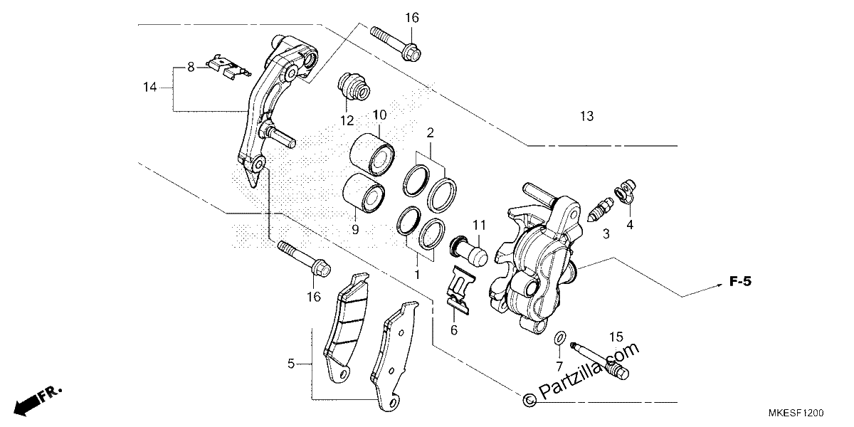 Diagrama de FRONT BRAKE CALIPER