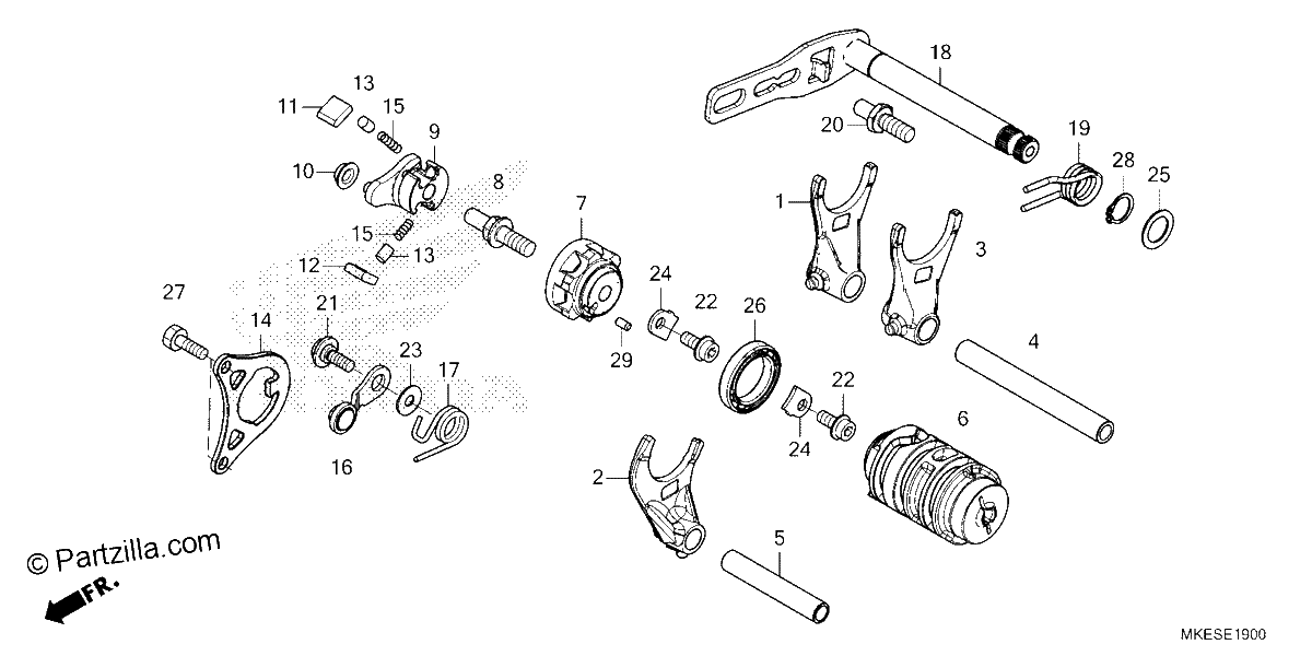 Diagrama de GEARSHIFT DRUM