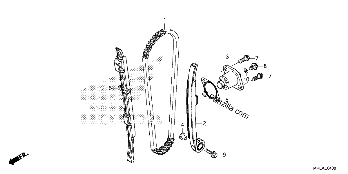 Diagrama de CAM CHAIN TENSIONER