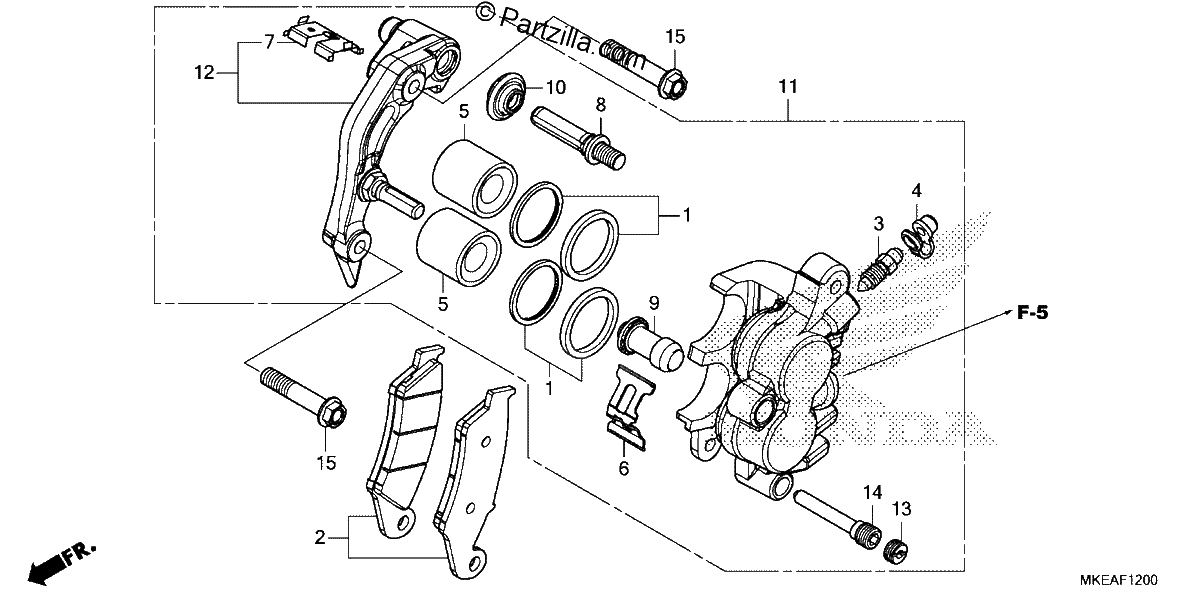 Diagrama de FRONT BRAKE CALIPER