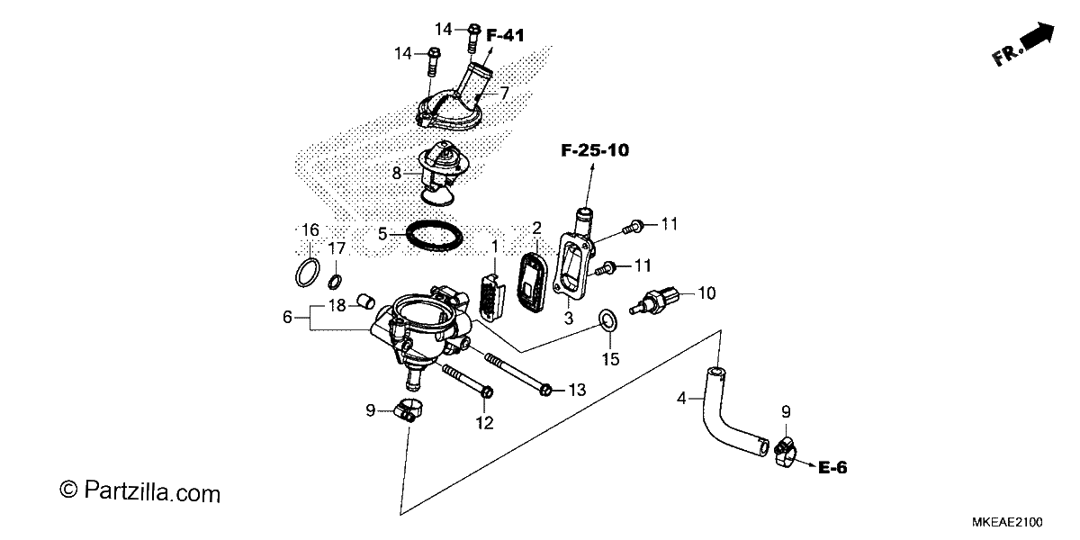Diagrama de THERMOSTAT HOSE