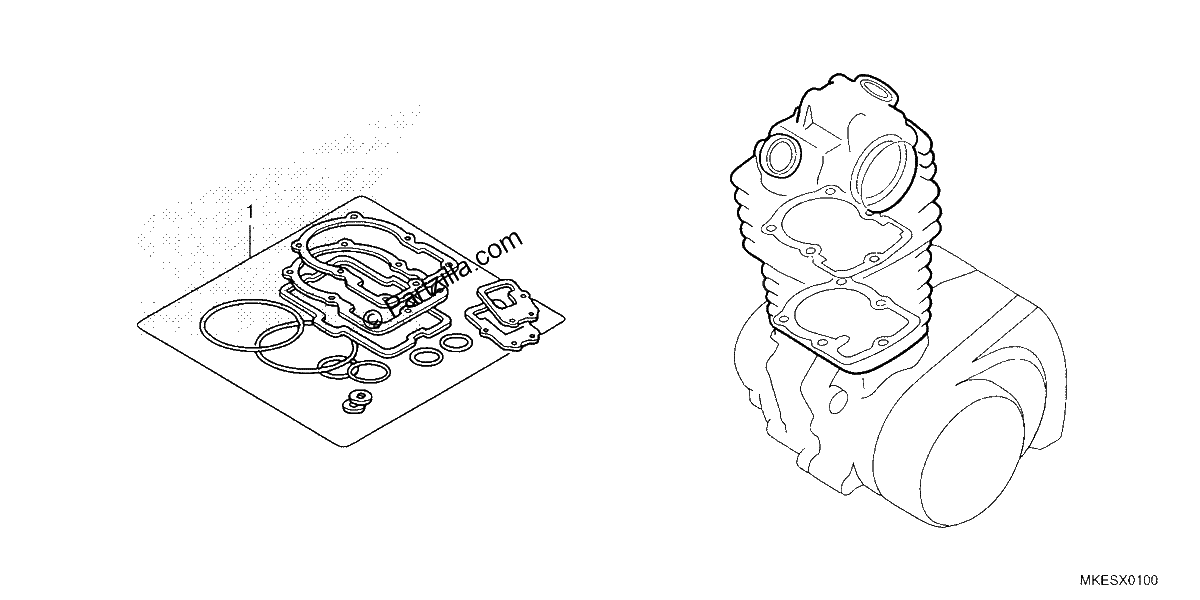 Diagrama de GASKET KIT A