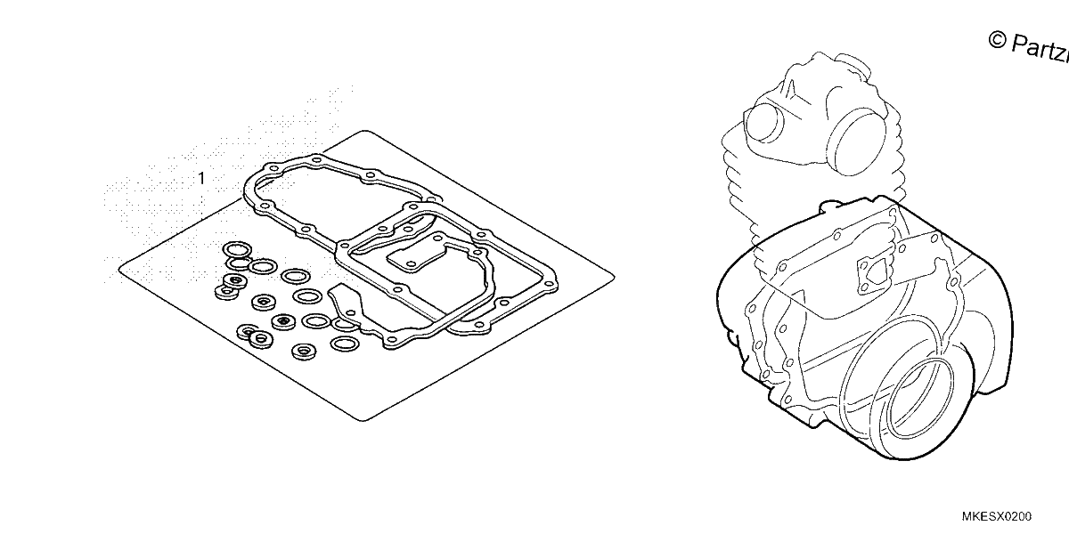 Diagrama de GASKET KIT B
