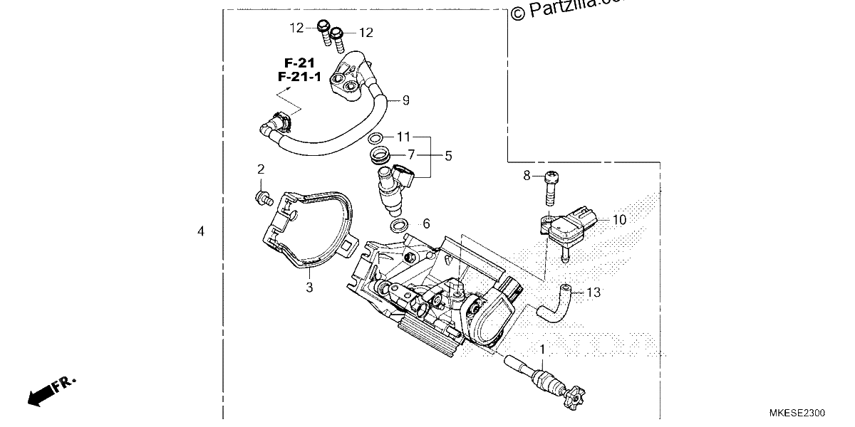 Diagrama de THROTTLE BODY
