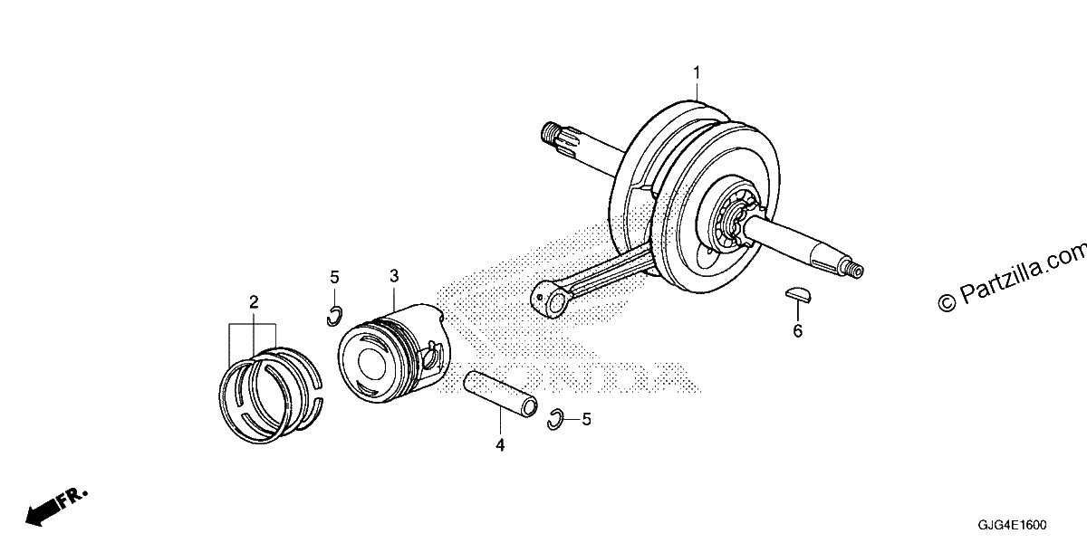 Diagrama de CRANKSHAFT PISTON