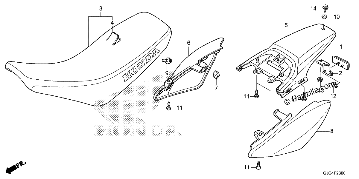 Diagrama de SEAT REAR FENDER