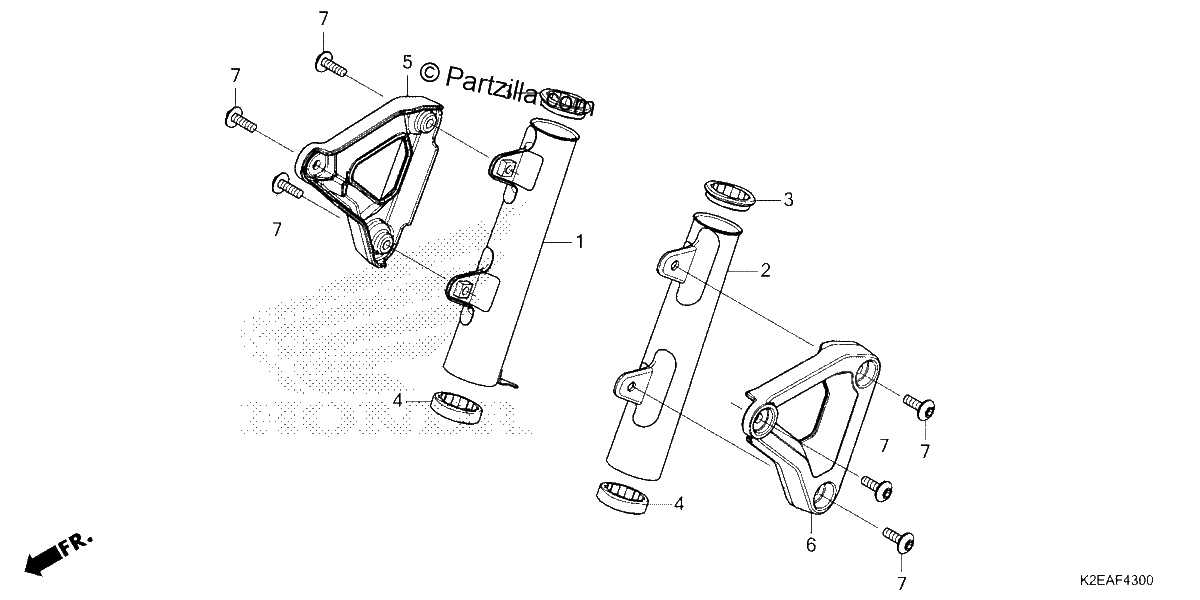 Diagrama de HEADLIGHT BRACKET