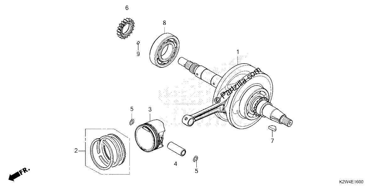 Diagrama de CRANKSHAFT PISTON