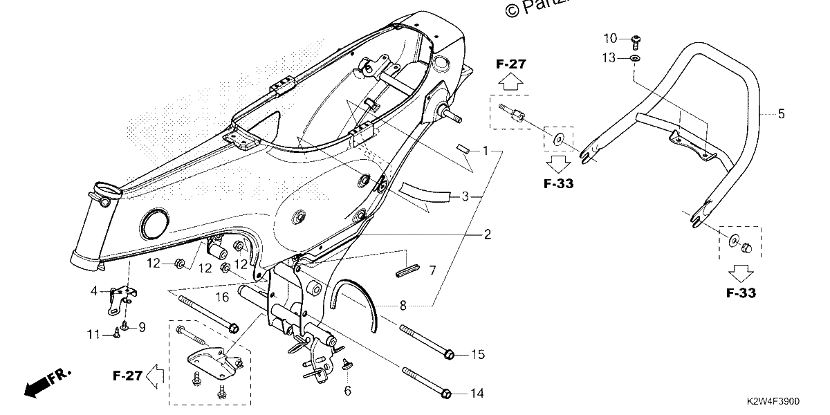 Diagrama de FRAME REAR GRIP