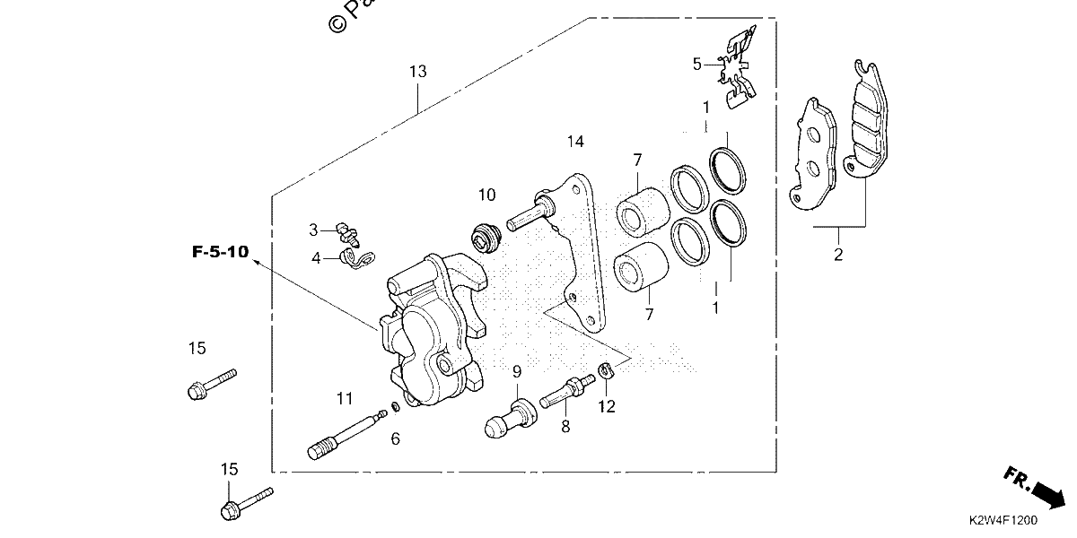 Diagrama de FRONT BRAKE CALIPER