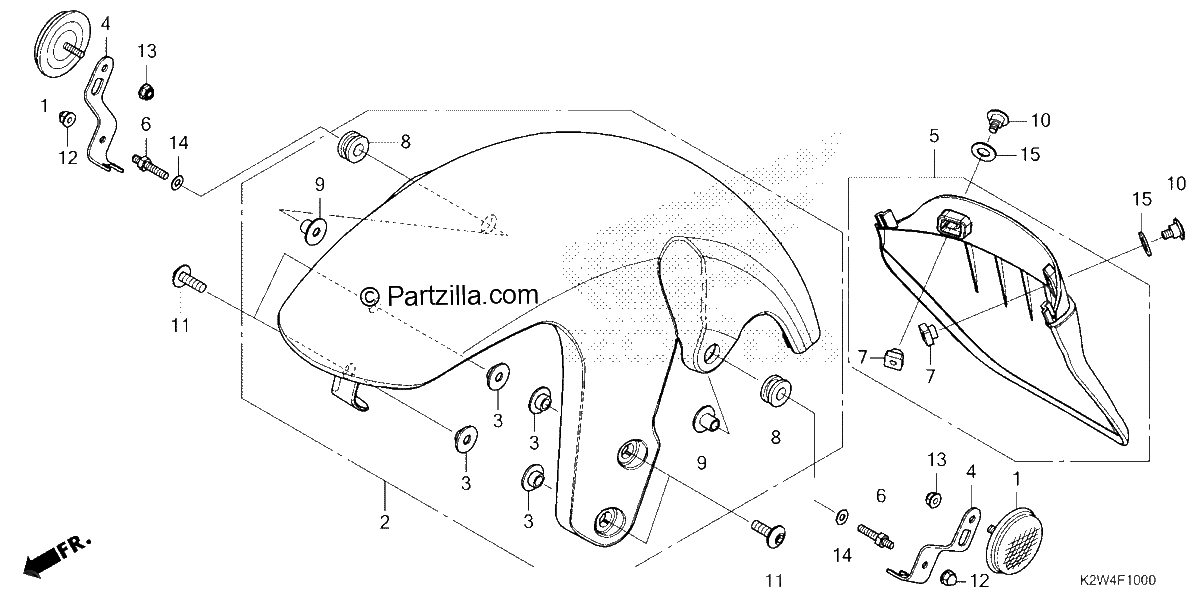 Diagrama de FRONT FENDER
