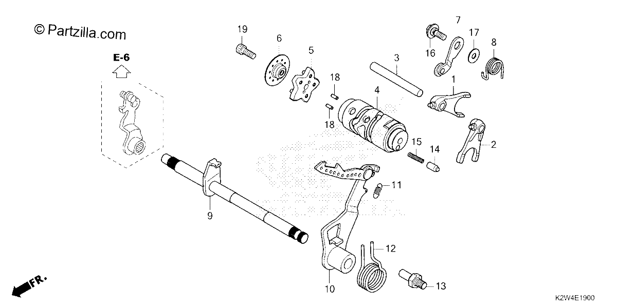 Diagrama de GEARSHIFT DRUM